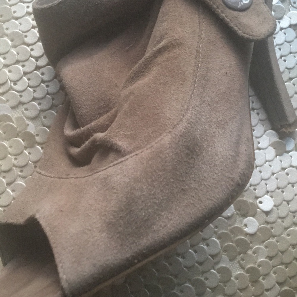 Steven Dove Gray Open Toe Bootie - image 2